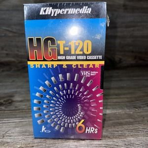 KHypermedia HG T-120 High Grade Video Cassette 3 VHS Tapes‎ New (unopened)